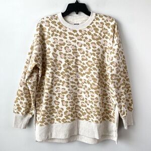 AERIE large leopard print sweatshirt